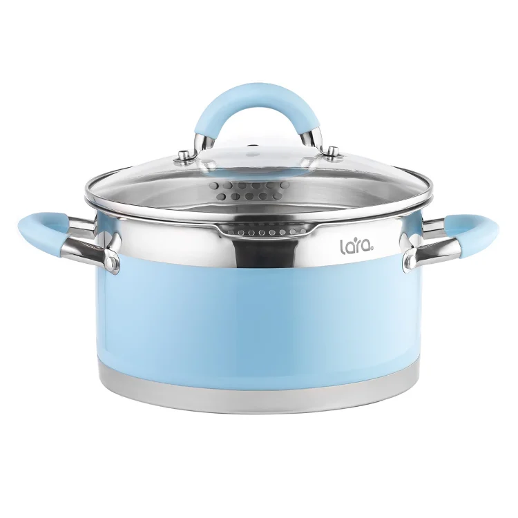 Кастрюля из нержавеющей стали LR02-440 серия Sky Blue