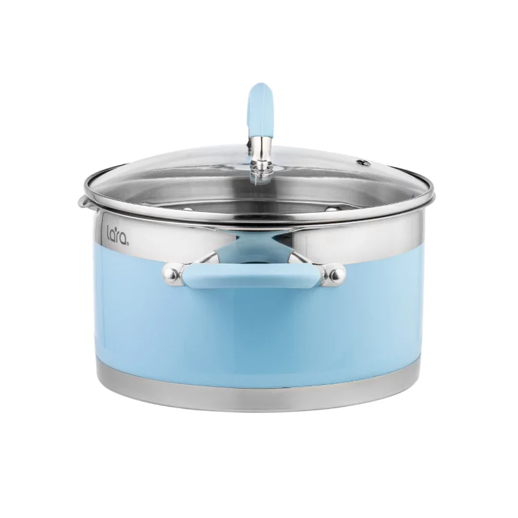 Кастрюля из нержавеющей стали LR02-442 серия Sky Blue